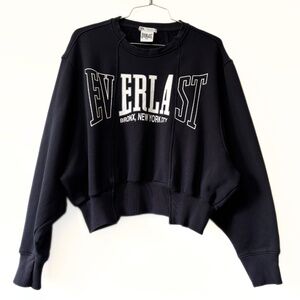 Zara X Everlast Navy Cropped Sweatshirt Size M
